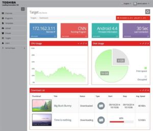 Toshiba Digital Signage Software_target status