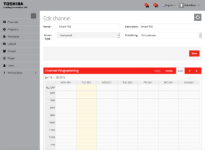 Toshiba Digital Signage software_scheduler