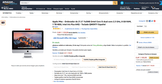 amazon fnac precios 1