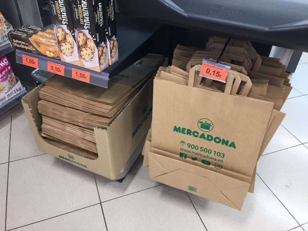 mercadona bolsas papel