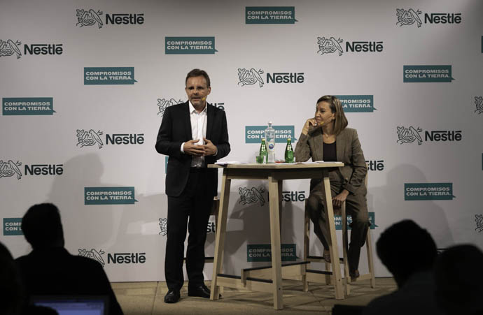 Jacques Raber, director de Nestlé España, presentó ayer en una conferencia de prensa los Compromisos Globales