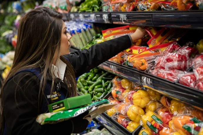 Los alimentos frescos catapultan las ventas digitales de Walmart en su tercer trimestre