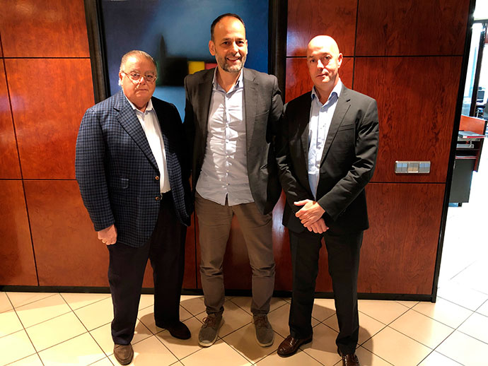 Jaime Rodríguez presidente de Euromadi,Oriol Bota director de Obra Social San Juan de Dios y José María Rodríguez consejero delegado