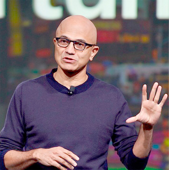 Satya Nadella, CEO de Microsoft, durante su intervención en NRF 2020 Retail's Big Show