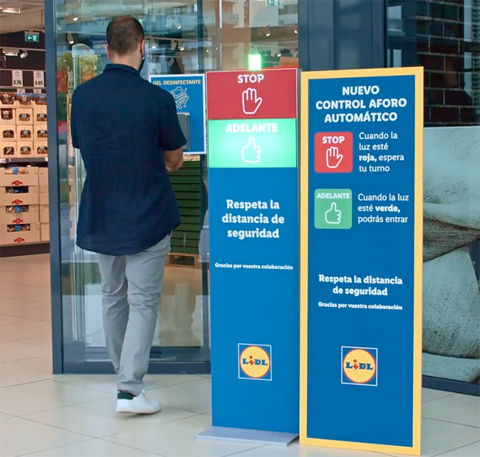 Lidl suma una nueva medida de seguridad: control automático del aforo