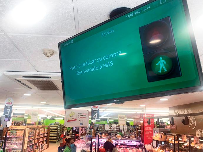 Grupo MAS implanta en sus tiendas un innovador sistema de control de aforo