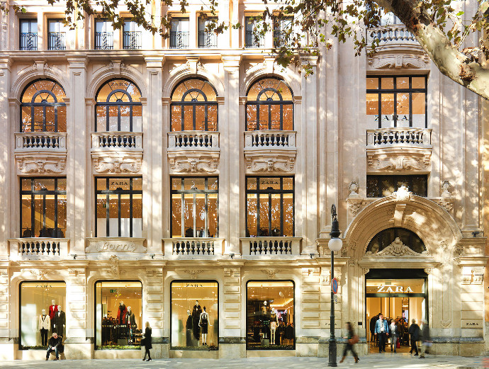 Tienda de Zara en Mallorca.