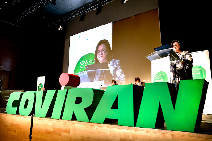 Patro Contreras, presidenta de Covirán, durante la presentación de resultados del ejercicio 2019 de Covirán