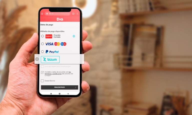 Dia incorpora el pago por Bizum a su compra online junto