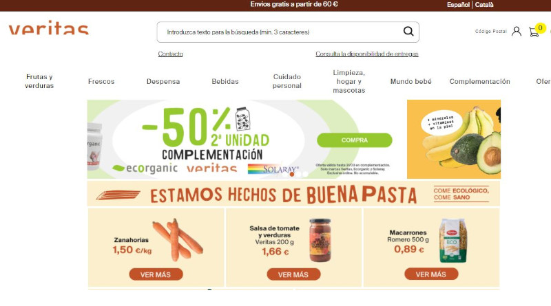 Veritas, especializada en productos ecológicos, crece un 8% en 2020