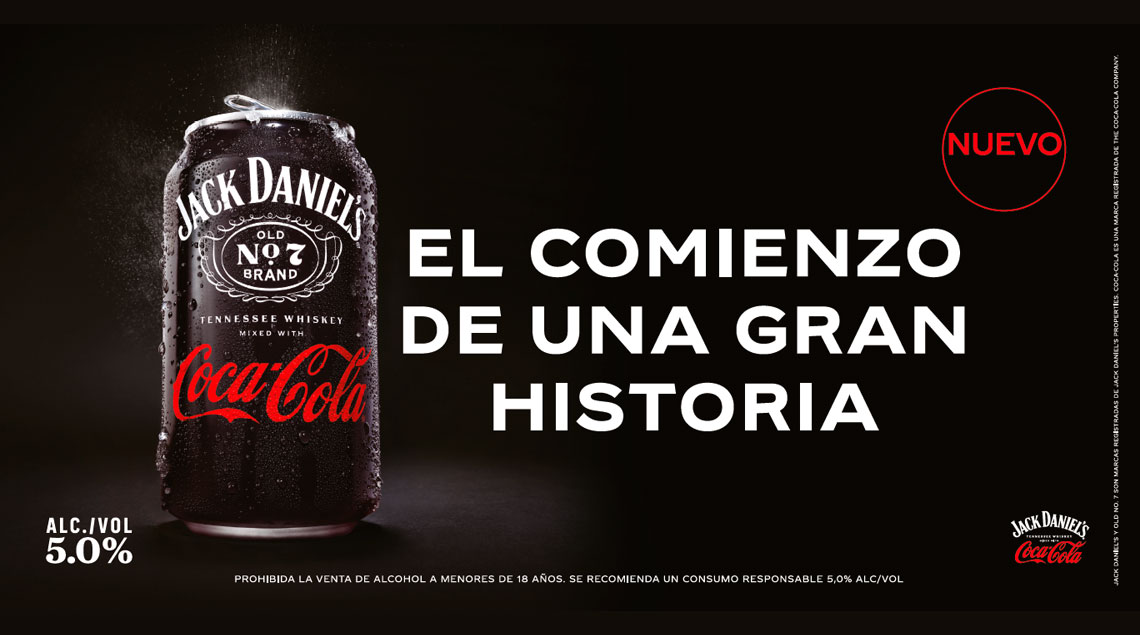 Coca-Cola y Jack’s Daniels lanzan en España su combinado listo para beber