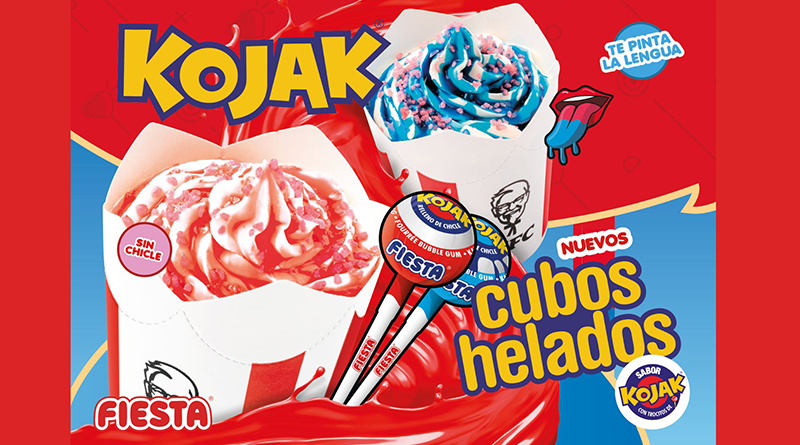 La edición limitada de helados de KFC y FIESTA estará disponible en dos versiones de sabor del reconocido caramelo con palo Kojak