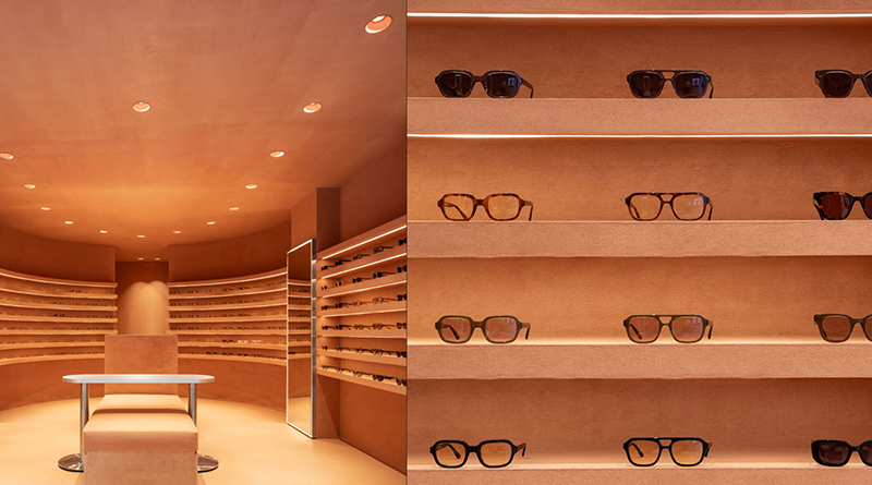 Con un diseño minimalista, el espacio de 40 m2 destaca por su estética monocolor