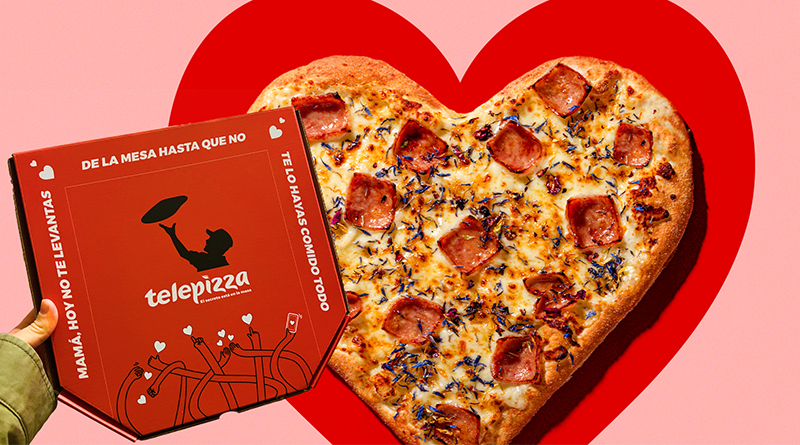 pizza en forma corazón