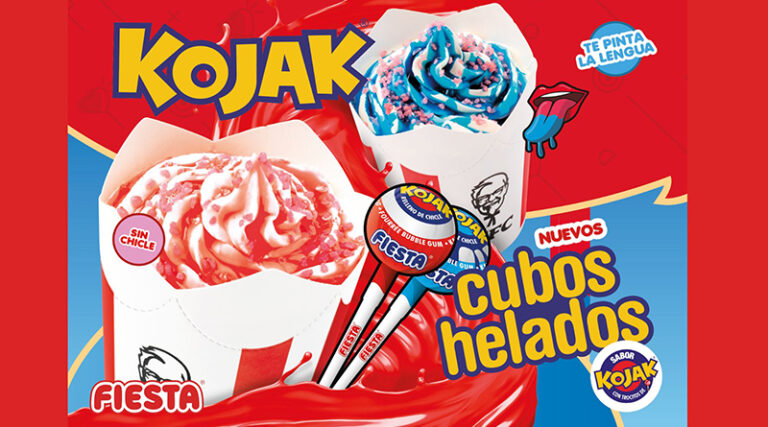 La edición limitada de helados de KFC y FIESTA estará disponible en dos versiones de sabor del reconocido caramelo con palo Kojak